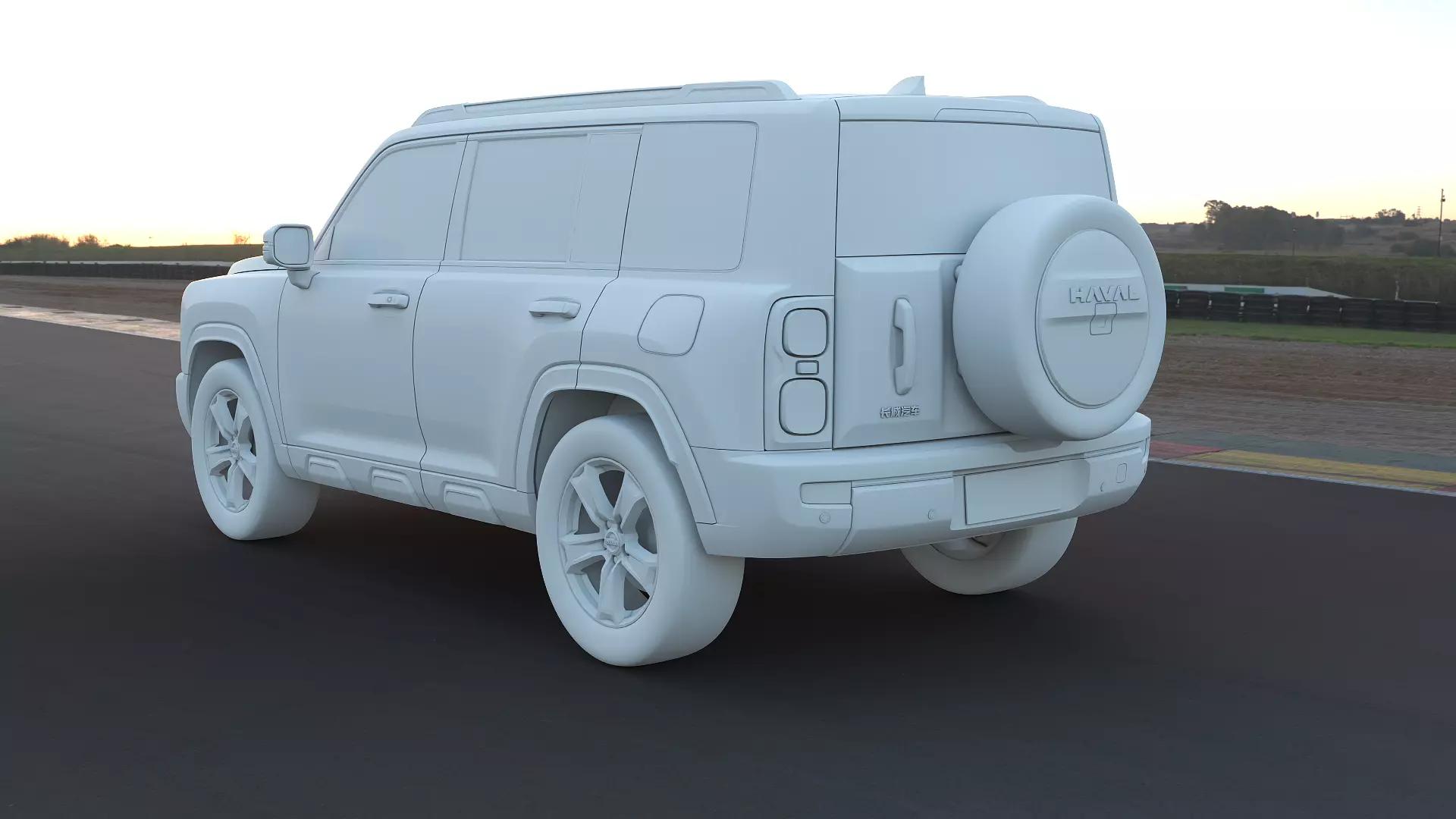 2023 Haval Raptor with lowpoly interior Low-poly 3D model_16