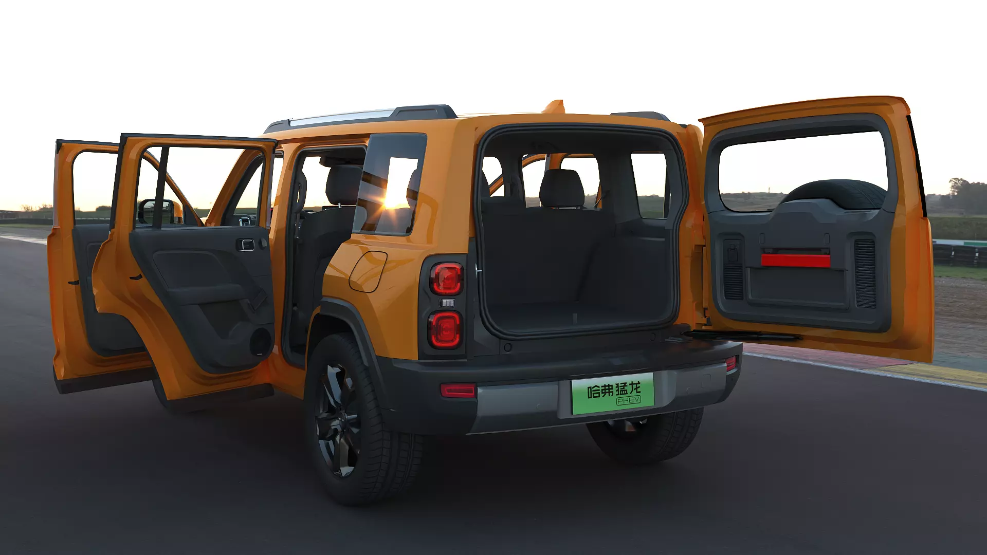 2023 Haval Raptor with lowpoly interior Low-poly 3D model_5