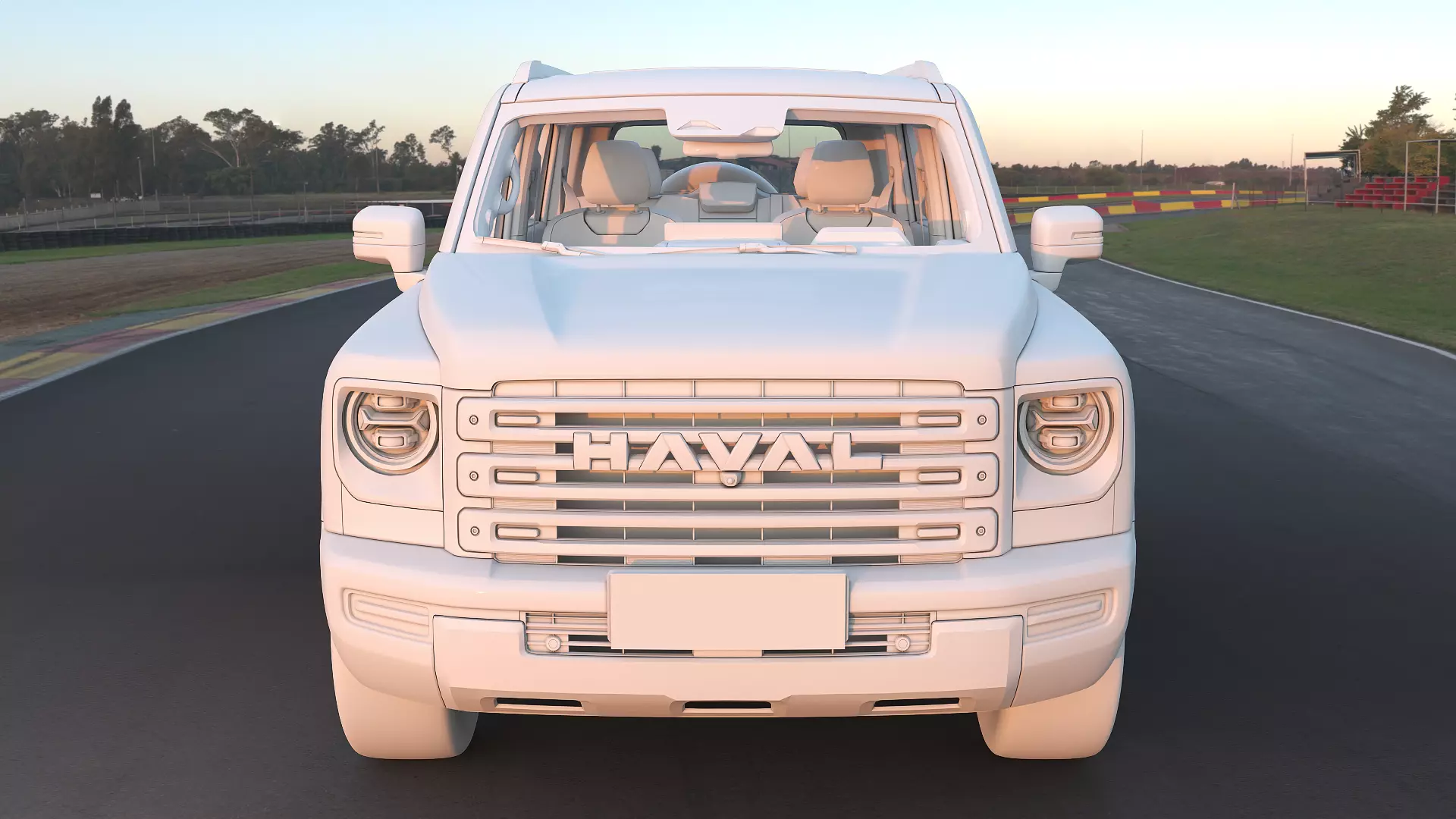 2023 Haval Raptor with lowpoly interior Low-poly 3D model_10