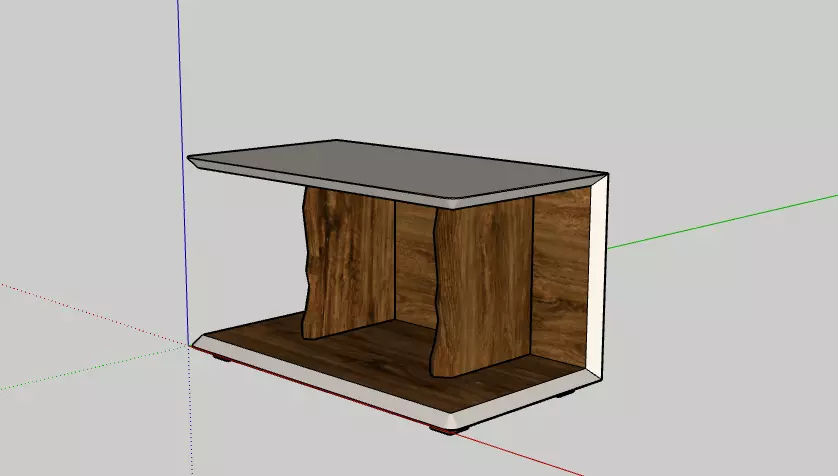 Wooden Table 001 Free 3D model_3