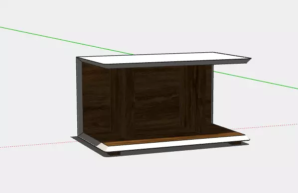 Wooden Table 001 Free 3D model_1