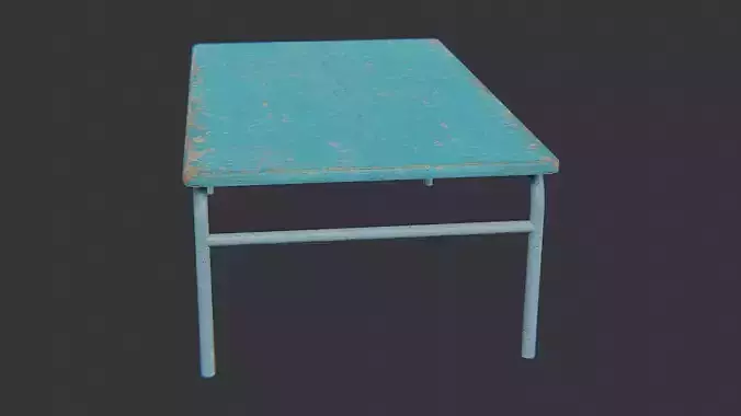 Kids Table with Teal Weathered Top