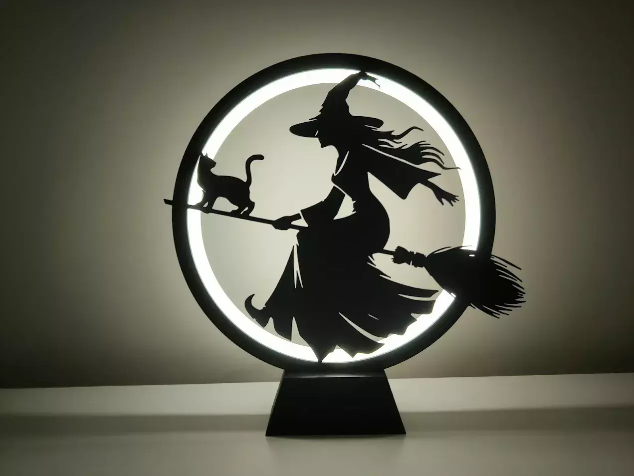 Halloween LED Ring Silhouette Lamp 3D print model_3