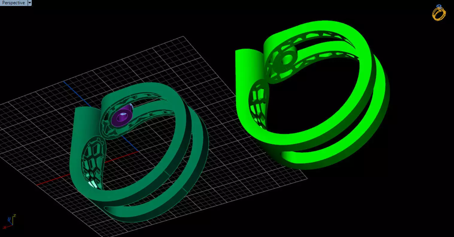 modern geometric ring 3D print model_42