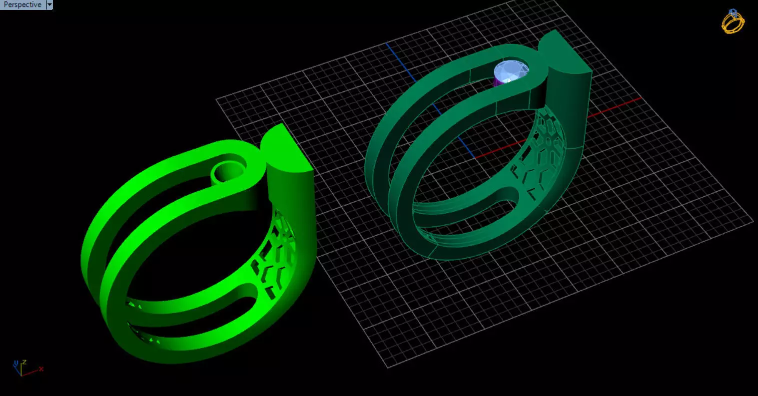 modern geometric ring 3D print model_9