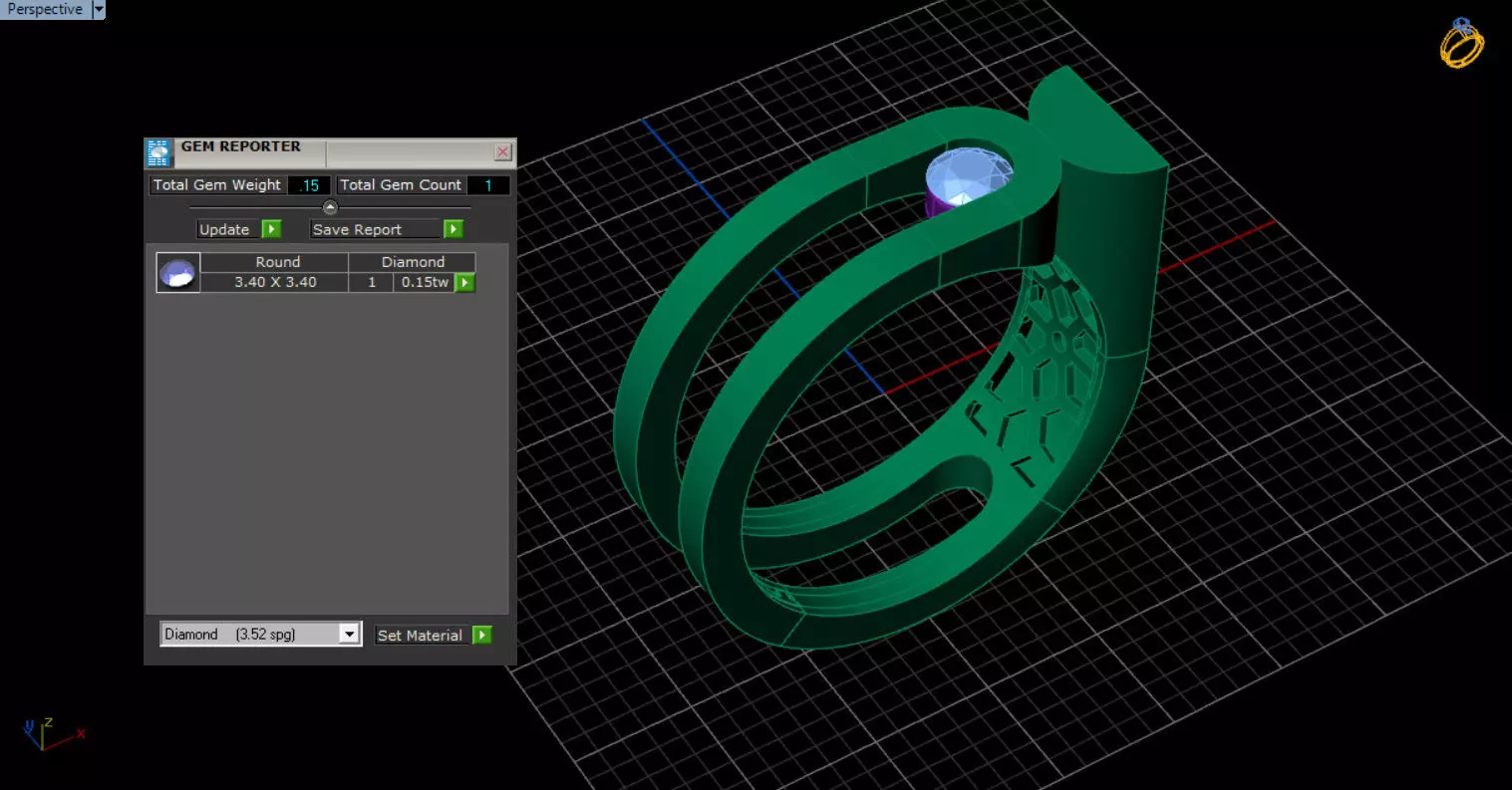 modern geometric ring 3D print model_3