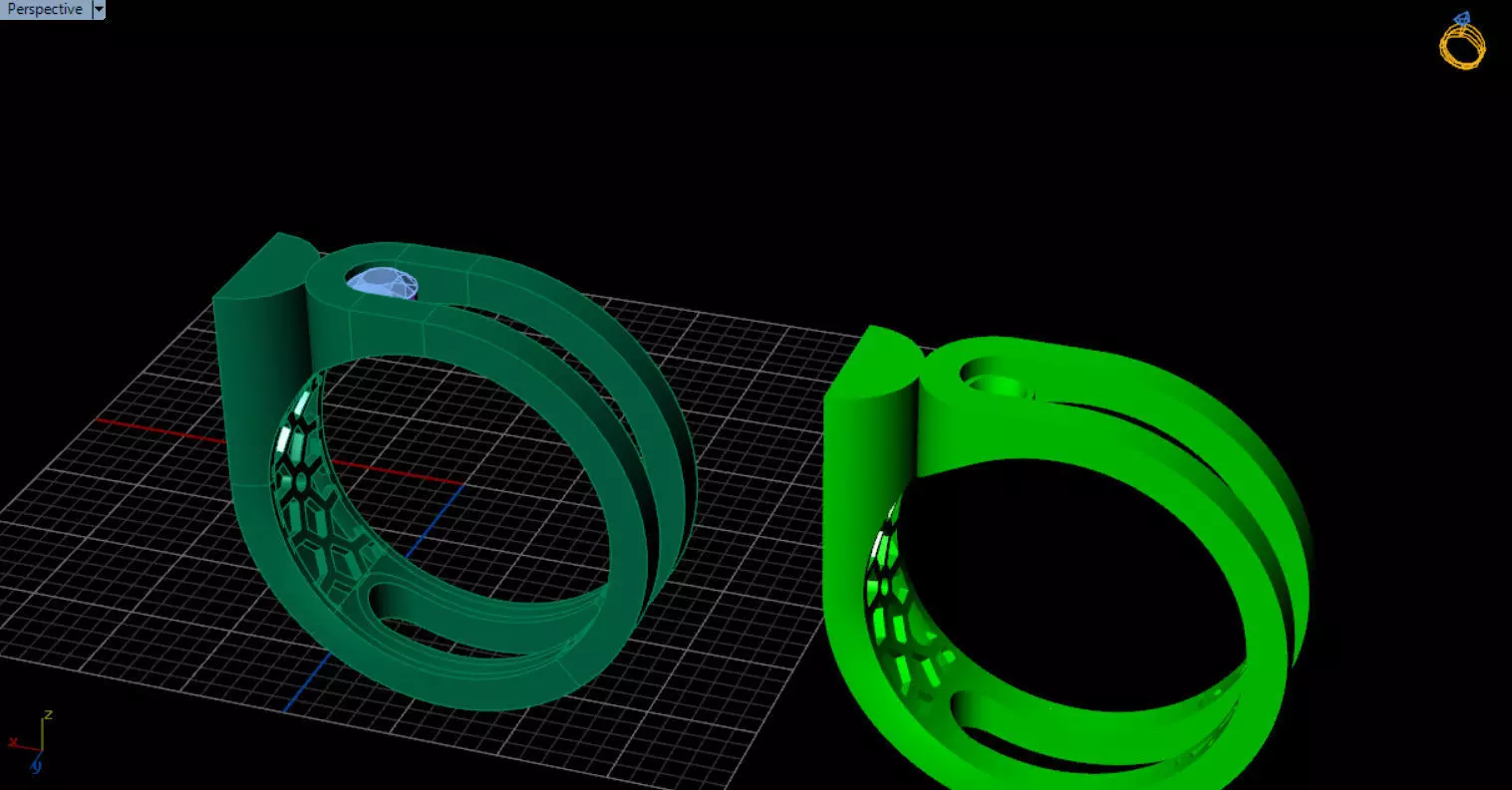 modern geometric ring 3D print model_63
