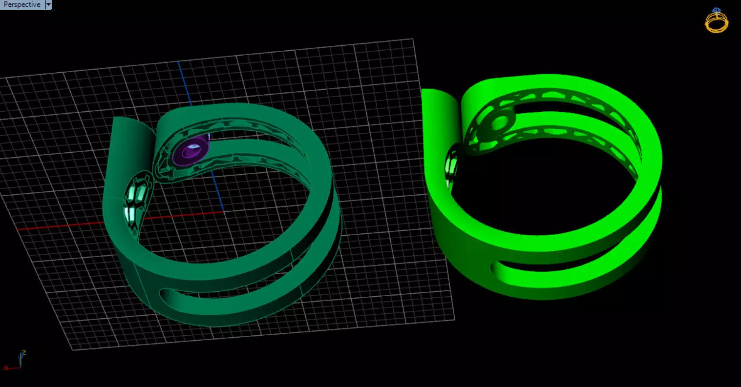 modern geometric ring 3D print model_43