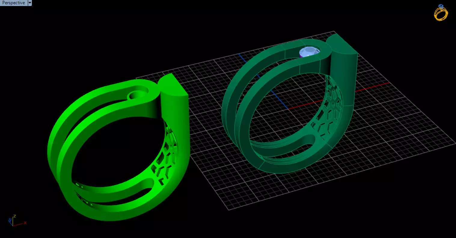 modern geometric ring 3D print model_33