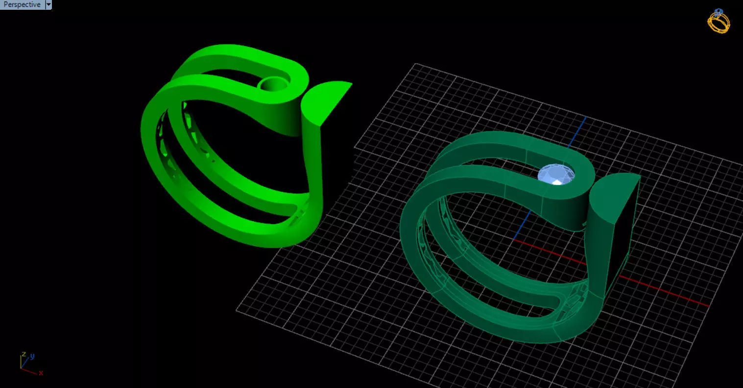 modern geometric ring 3D print model_13