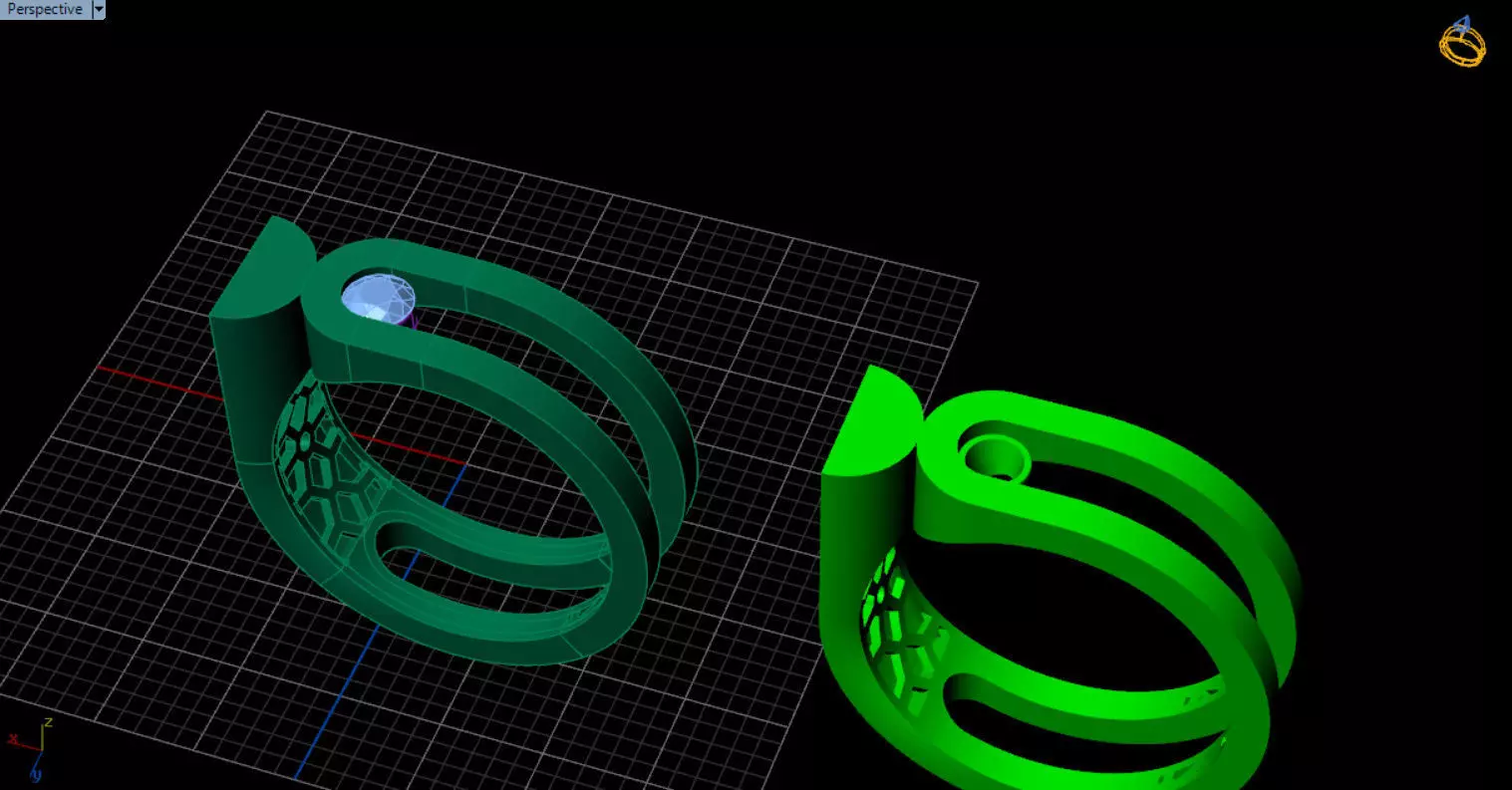 modern geometric ring 3D print model_64