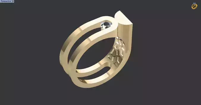 modern geometric ring