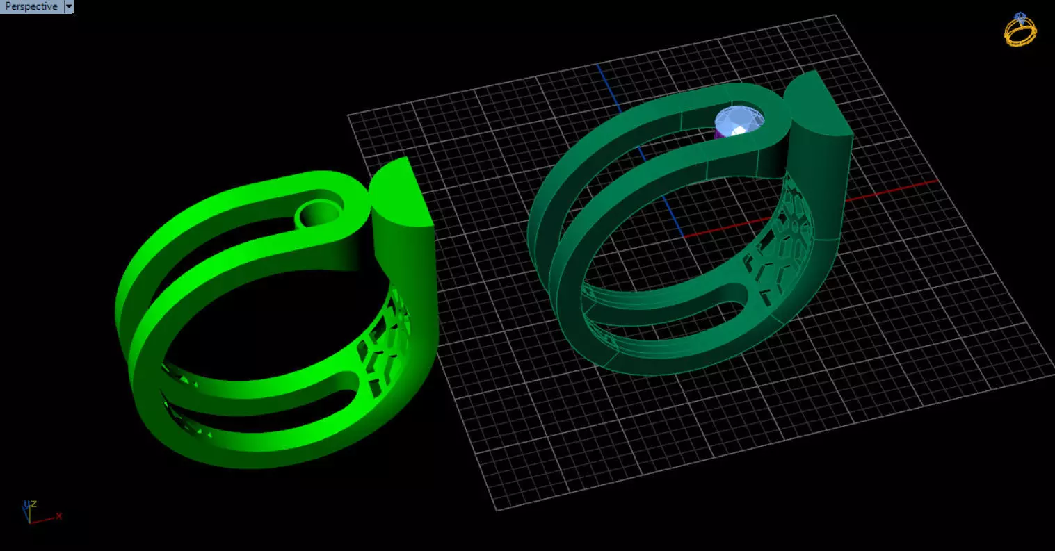 modern geometric ring 3D print model_10
