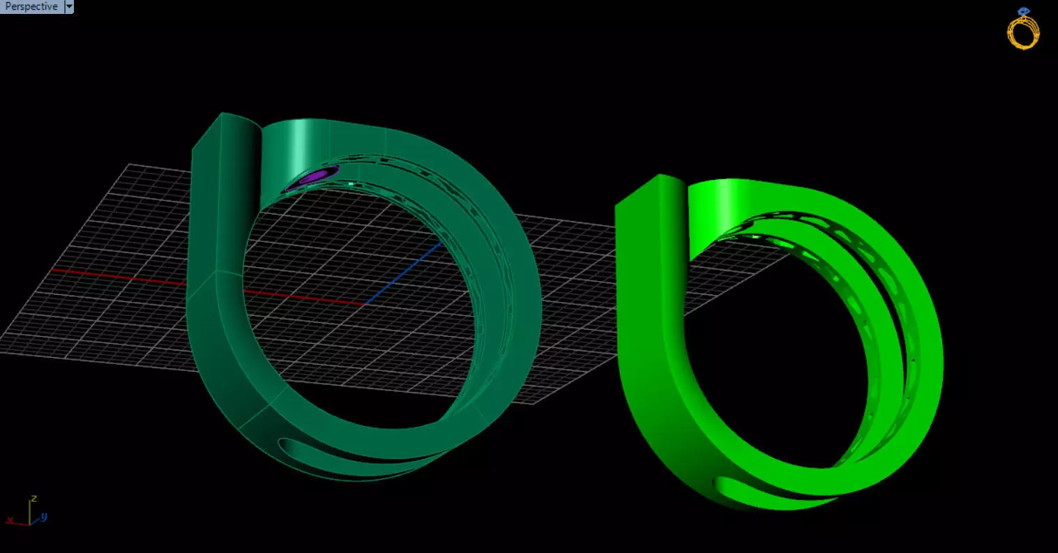 modern geometric ring 3D print model_46