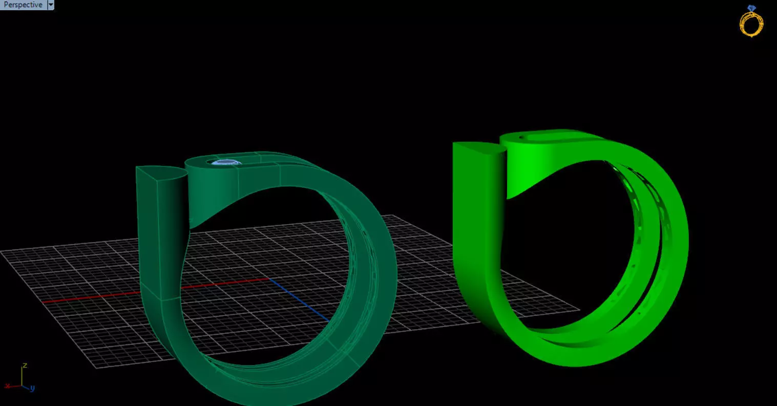 modern geometric ring 3D print model_47