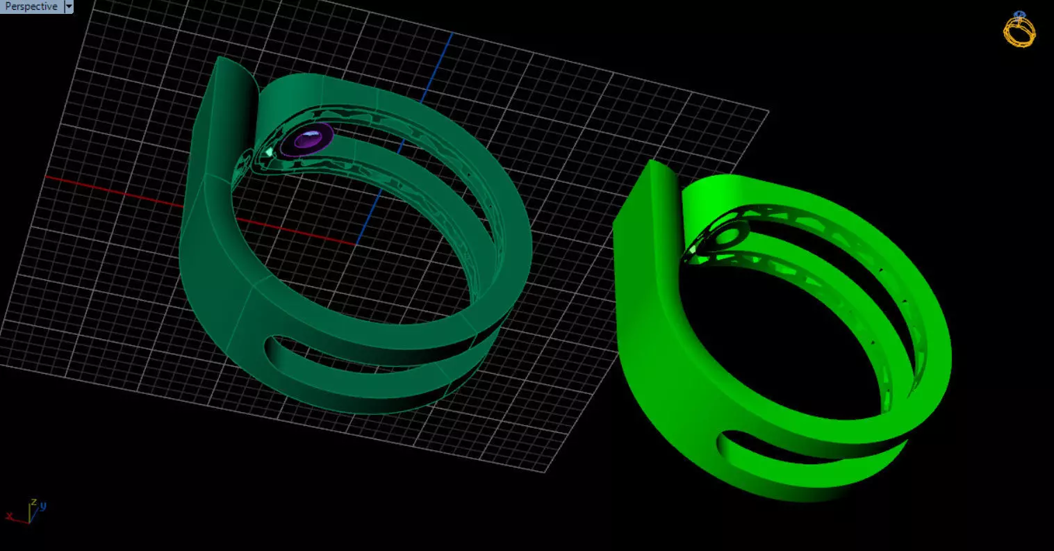 modern geometric ring 3D print model_45