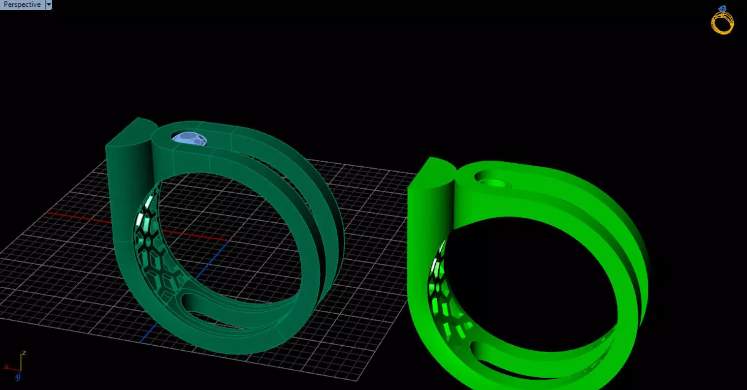 modern geometric ring 3D print model_62