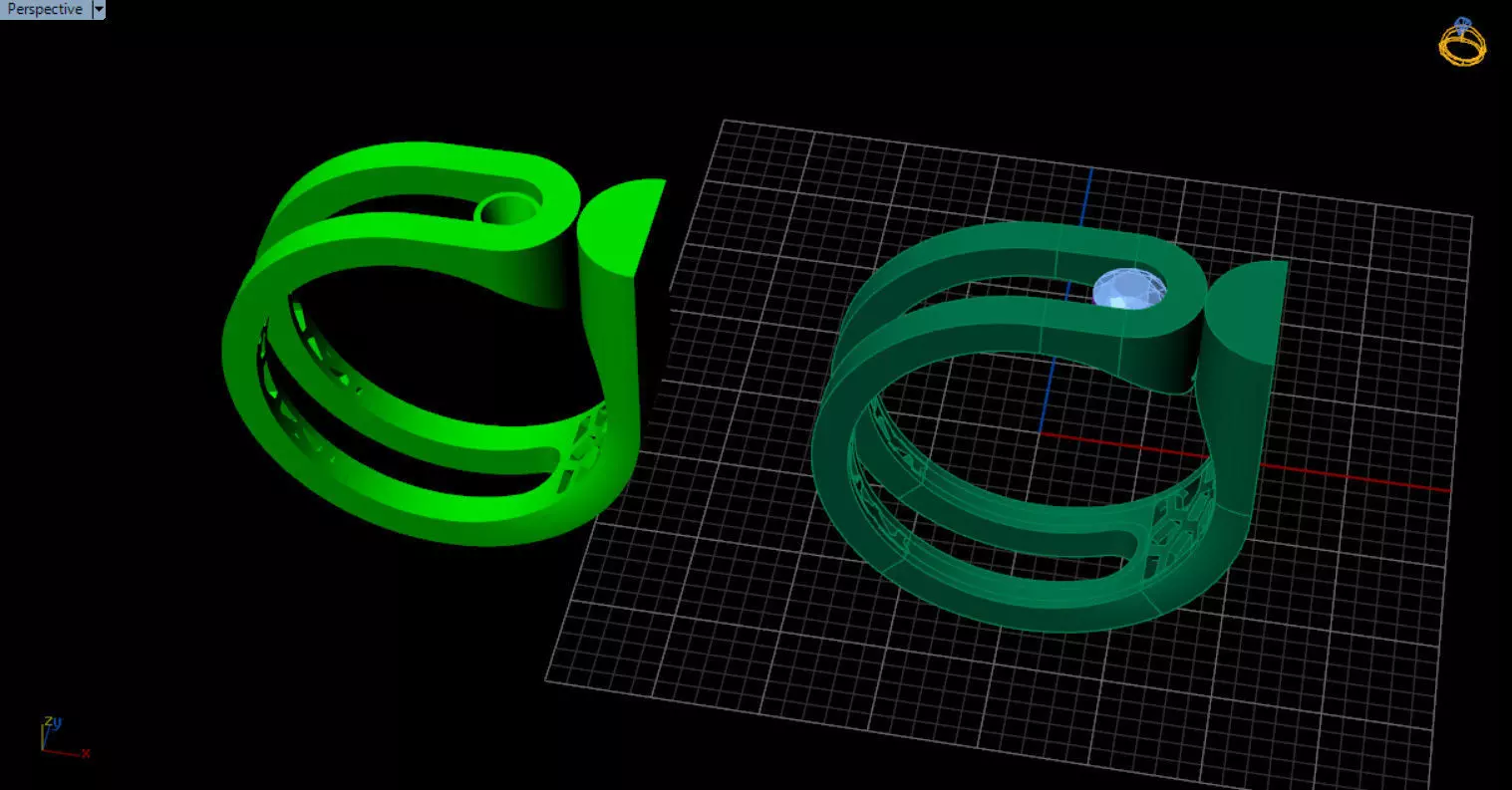 modern geometric ring 3D print model_12