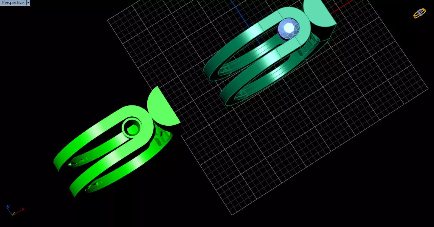 modern geometric ring 3D print model_30