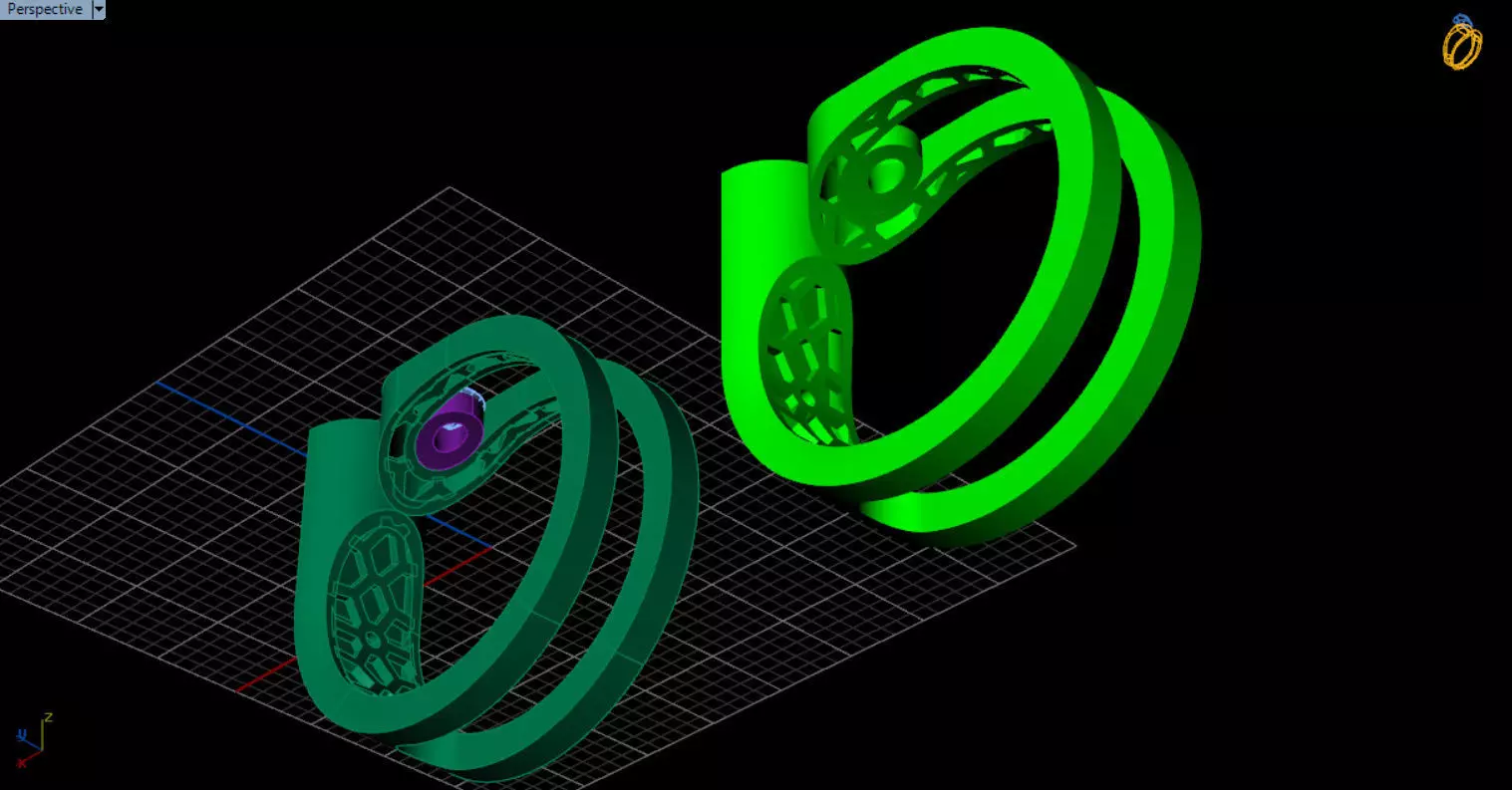 modern geometric ring 3D print model_41