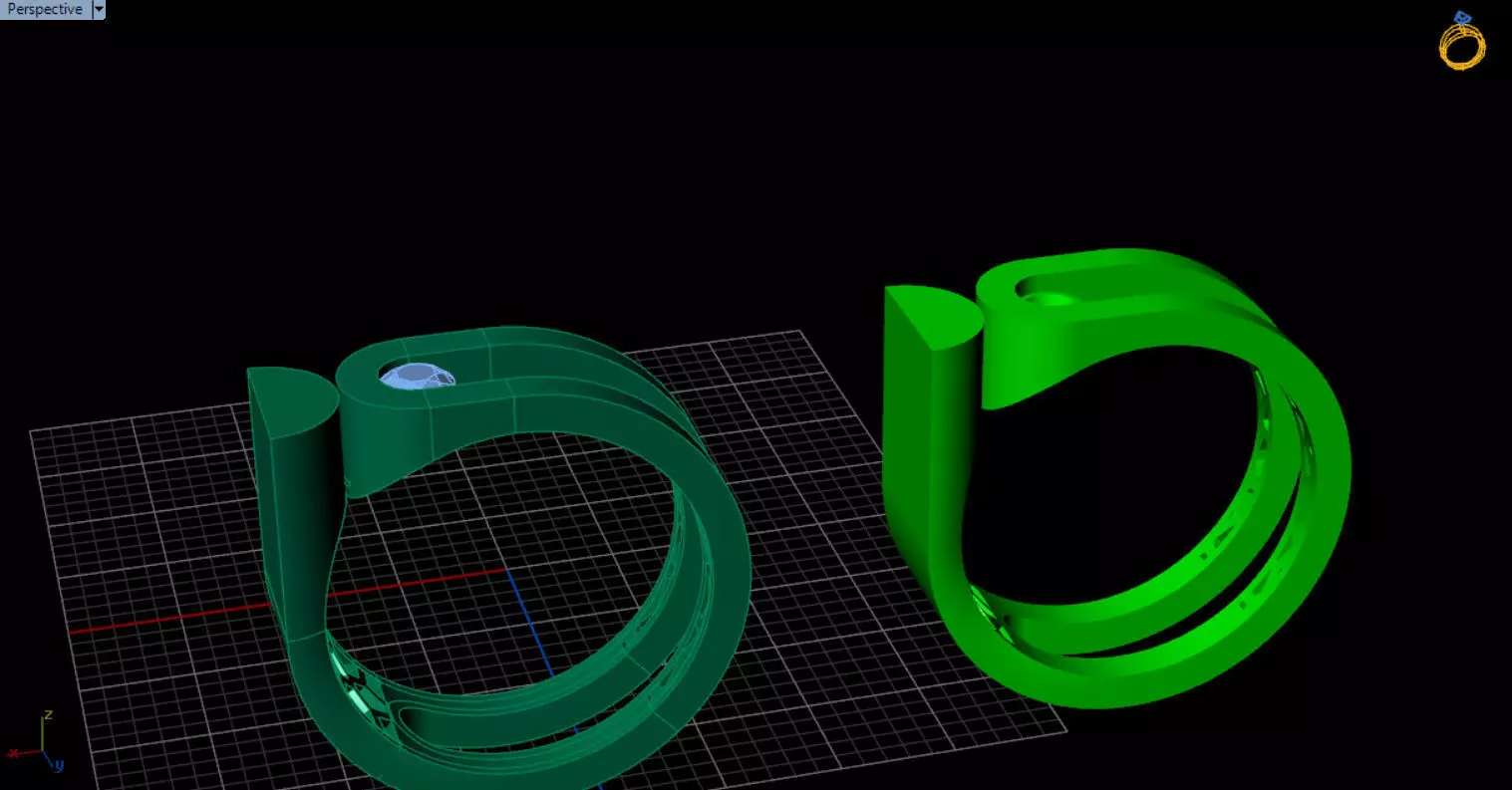 modern geometric ring 3D print model_48