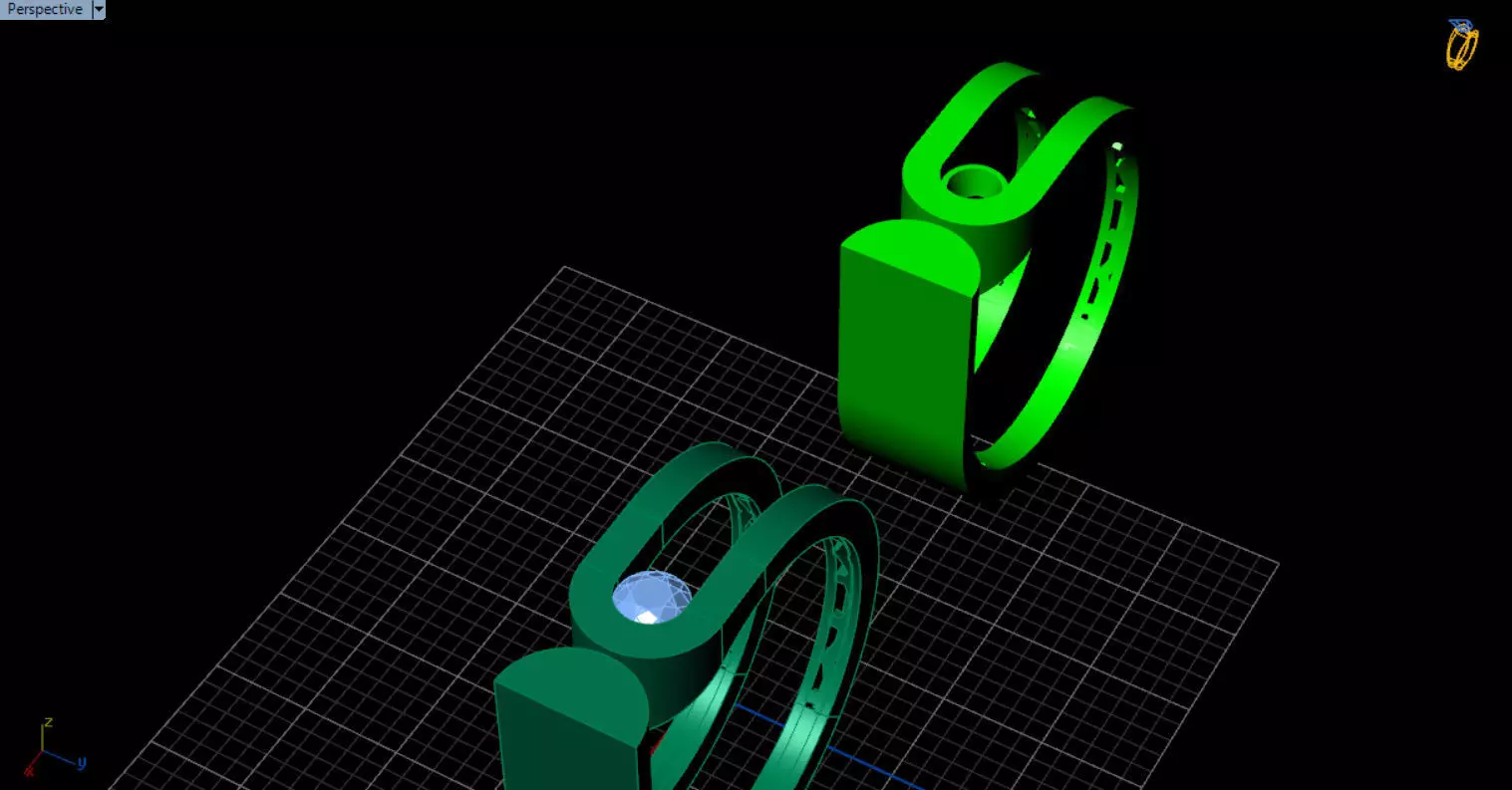 modern geometric ring 3D print model_17