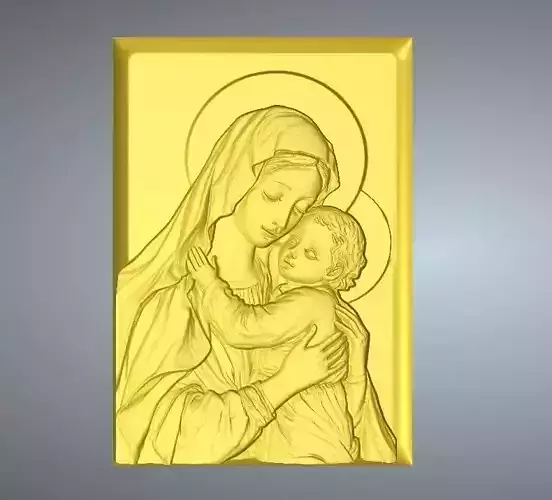 Madonna with child modello di stampa 3D