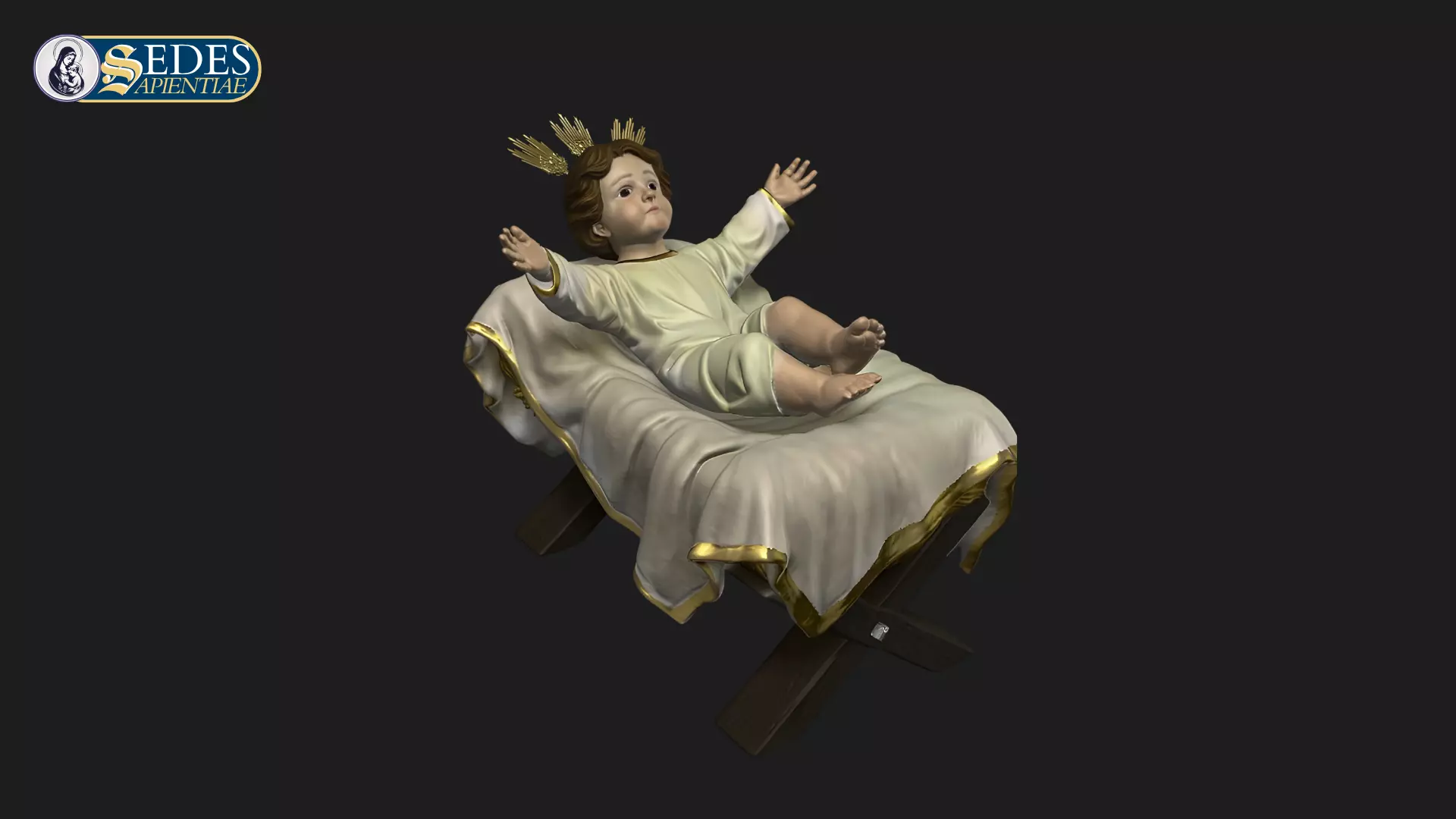 Baby Jesus in the Manger - Catholic Art 3D print model_1