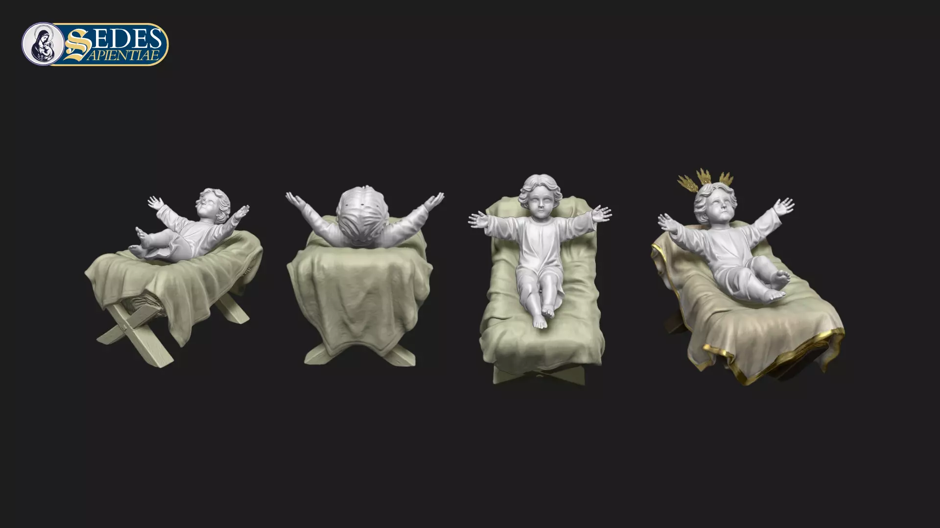 Baby Jesus in the Manger - Catholic Art 3D print model_6
