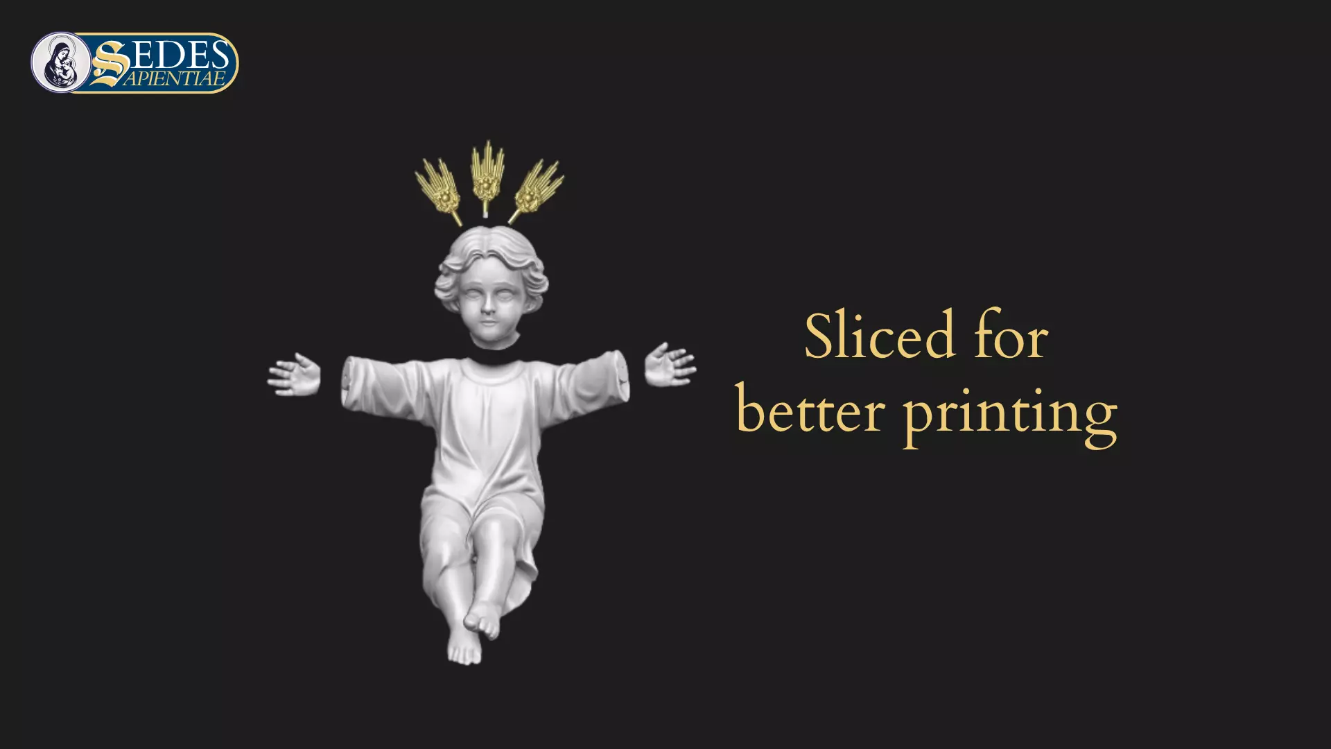 Baby Jesus in the Manger - Catholic Art 3D print model_4