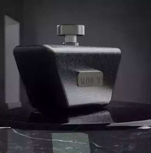 Luxury 3D Perfume Bottle Realistic Glass Product Visualization