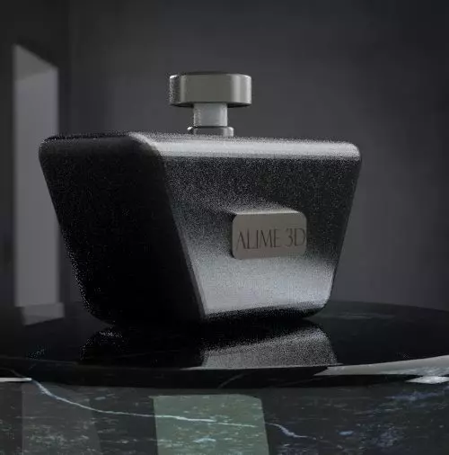 Luxury 3D Perfume Bottle Realistic Glass Product Visualization 3D model_0