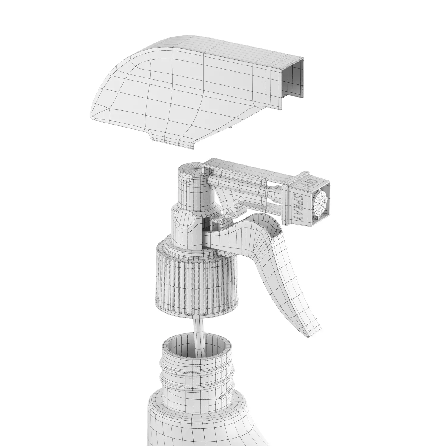 Bottle with trigger 3D model_3