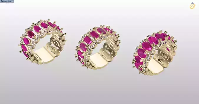 Royal Eternity Oval - Emerald - Marquise  jewelry rings