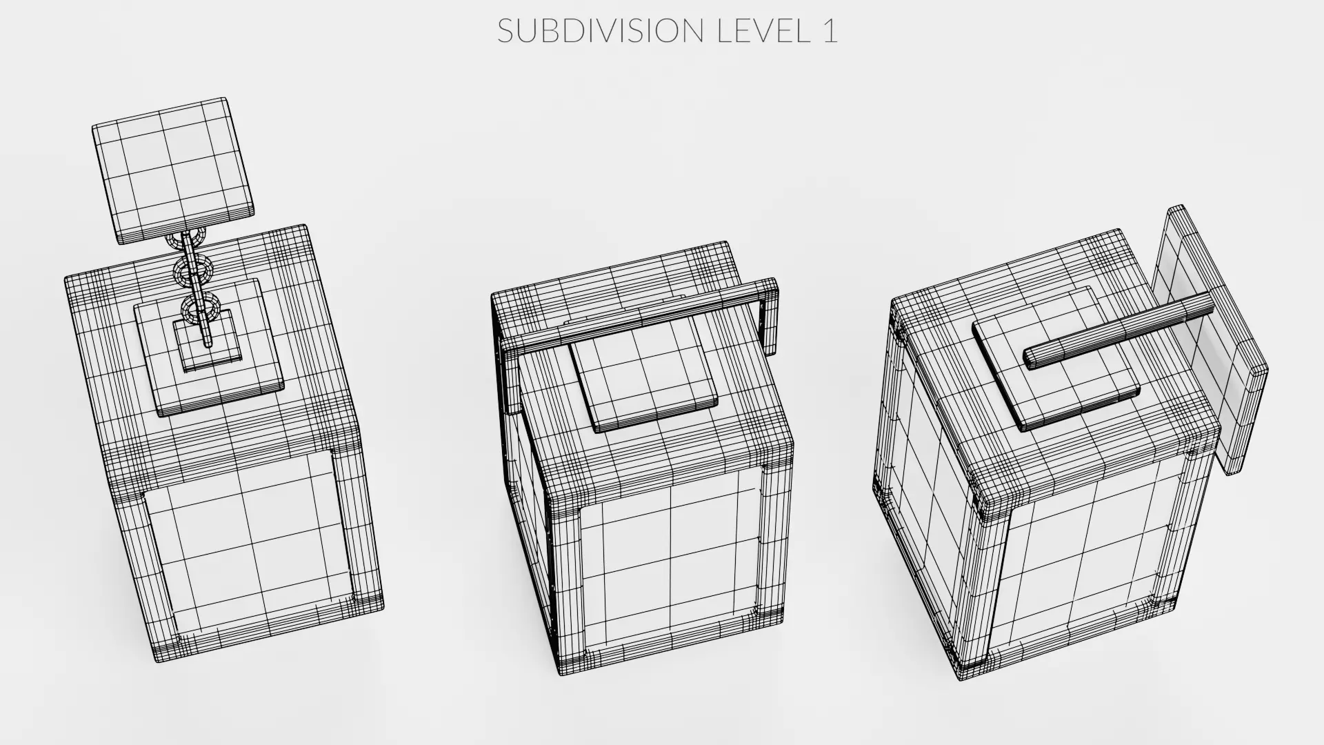 Modern Lantern Collection Low-poly 3D model_15