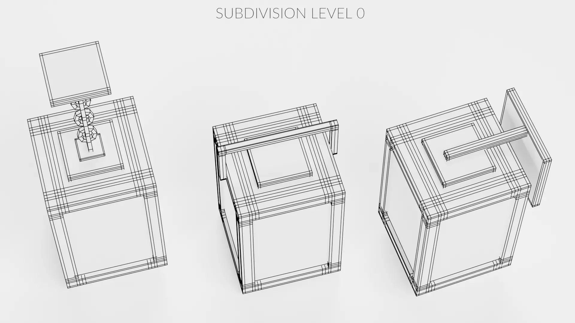 Modern Lantern Collection Low-poly 3D model_14