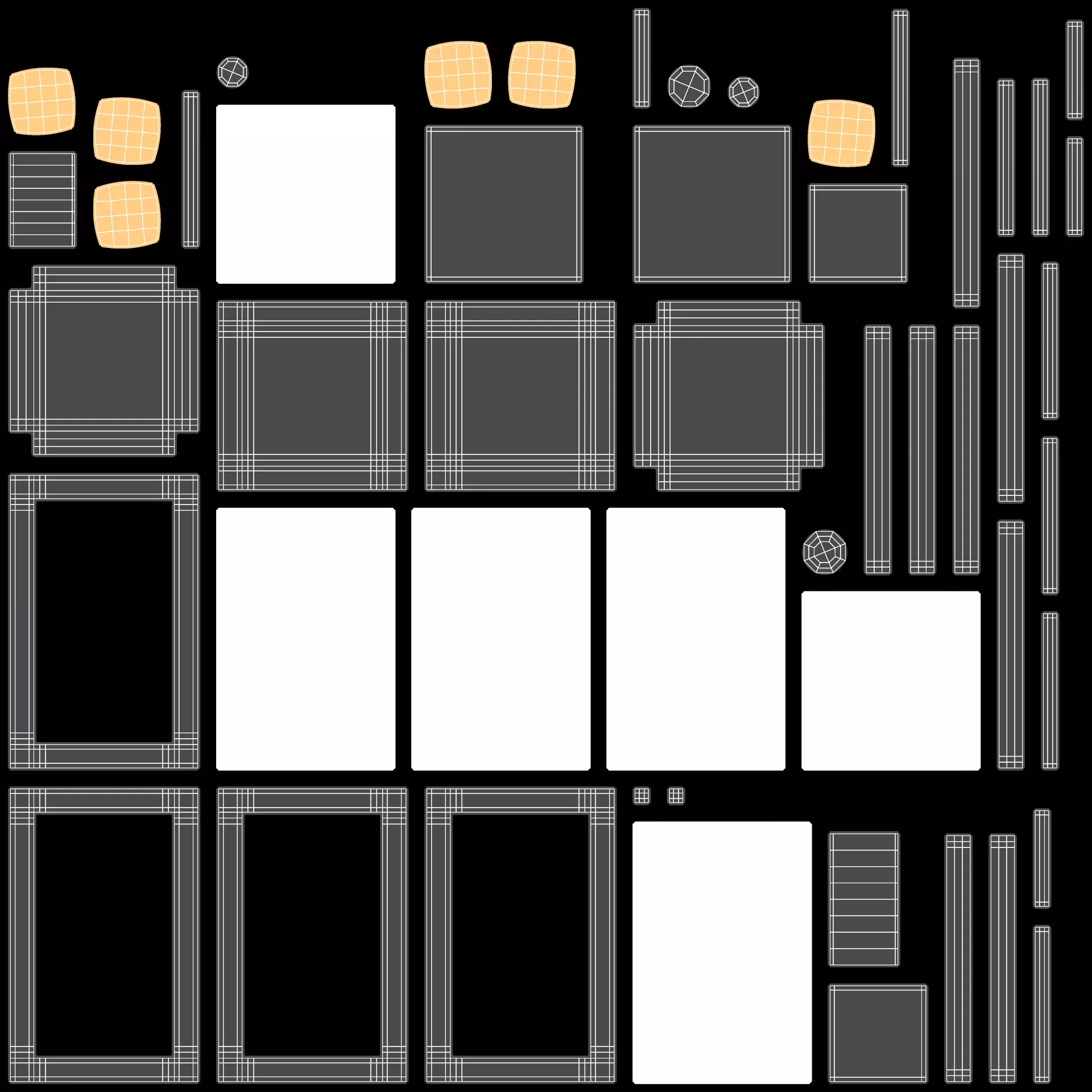 Modern Lantern Collection Low-poly 3D model_4