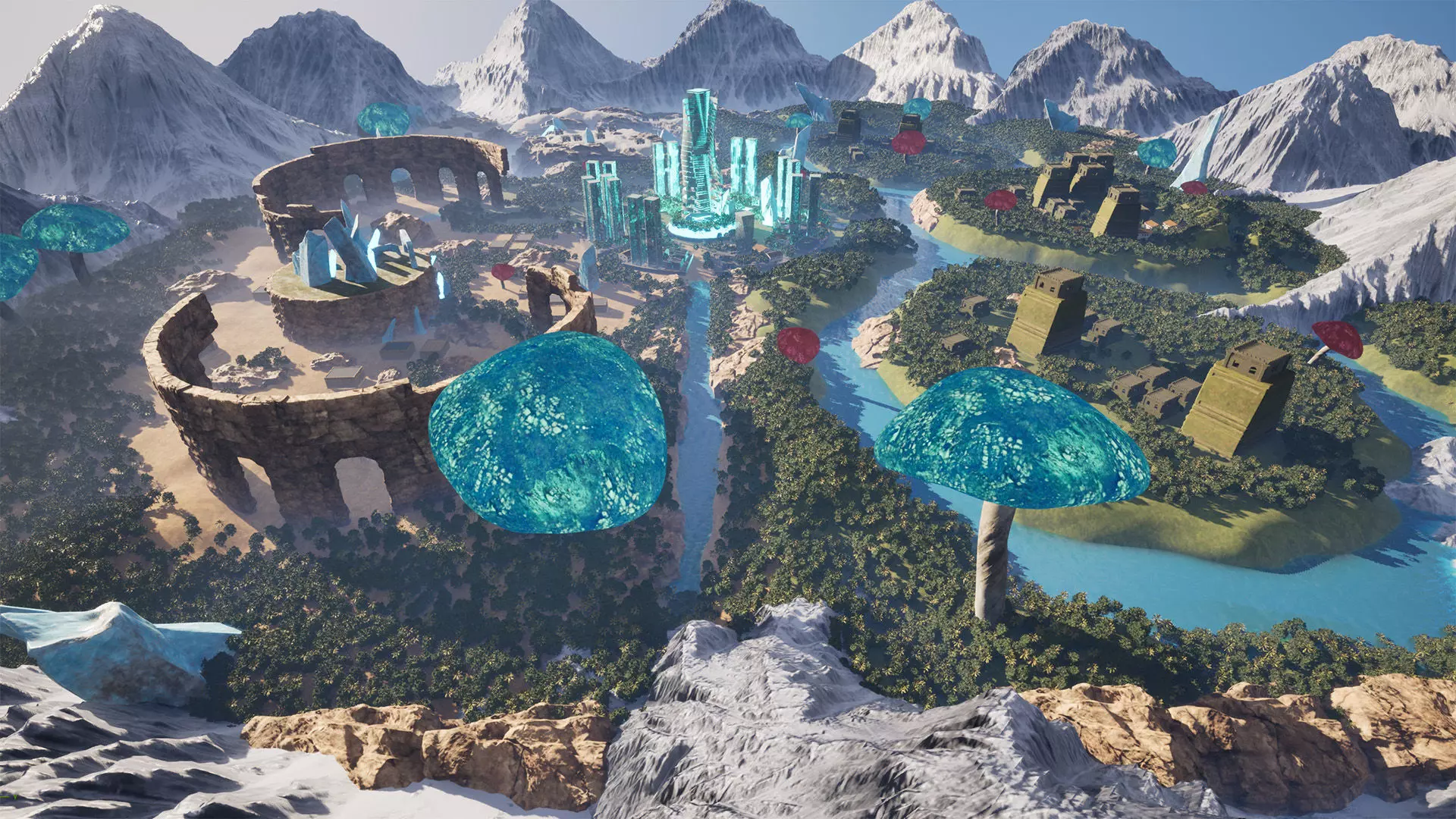 EcoCraft World Environment Unreal Kit Low-poly 3D model_3