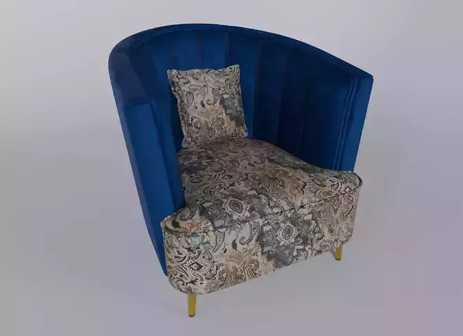 Velvet sofa chair