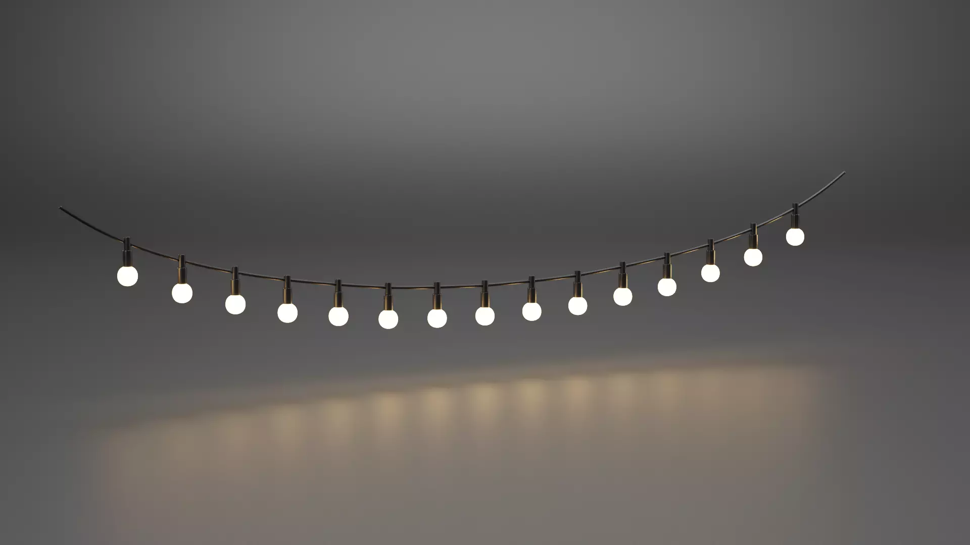 -Lightbulb Chain- Low-poly 3D model_1