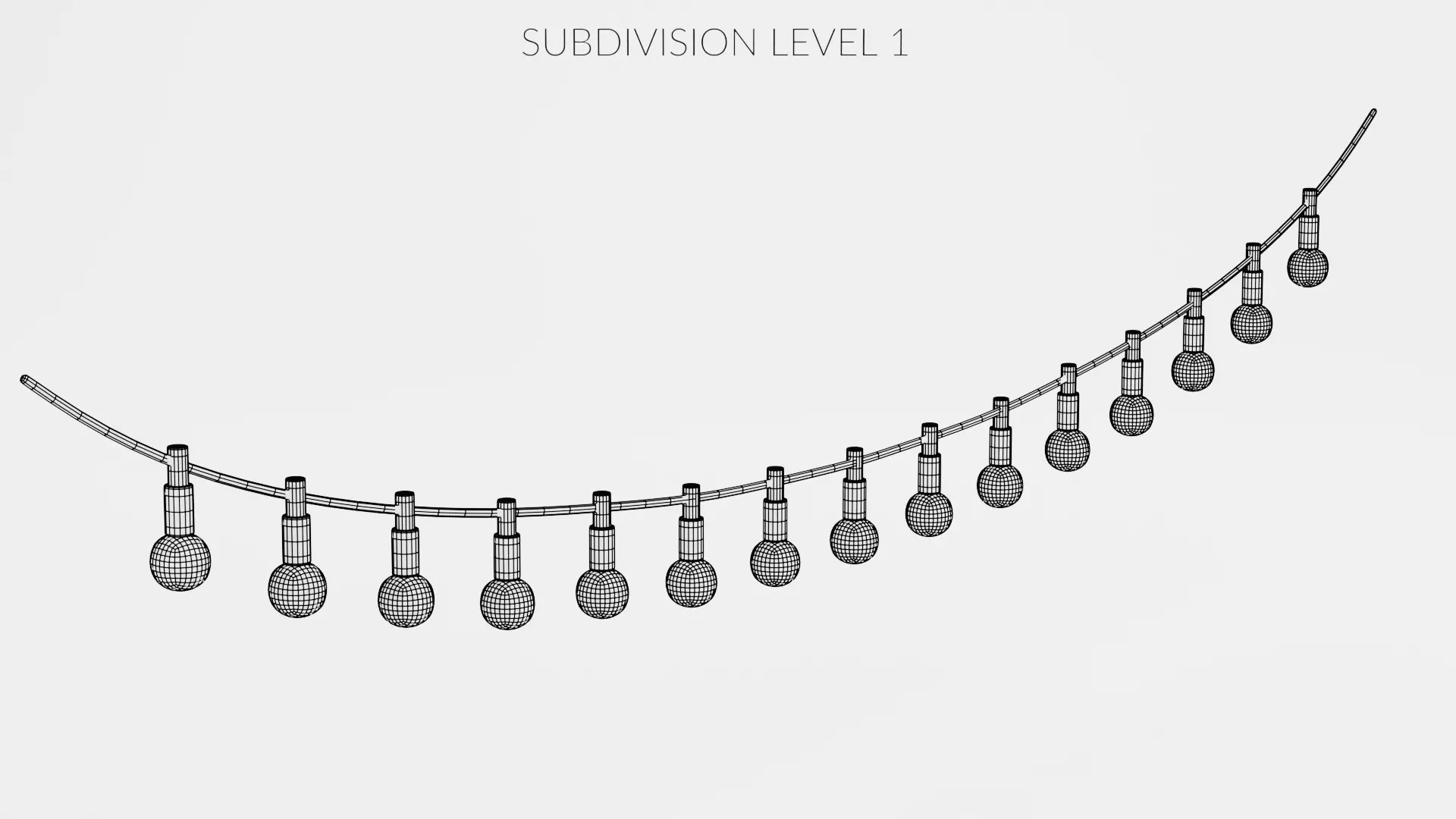 -Lightbulb Chain- Low-poly 3D model_10