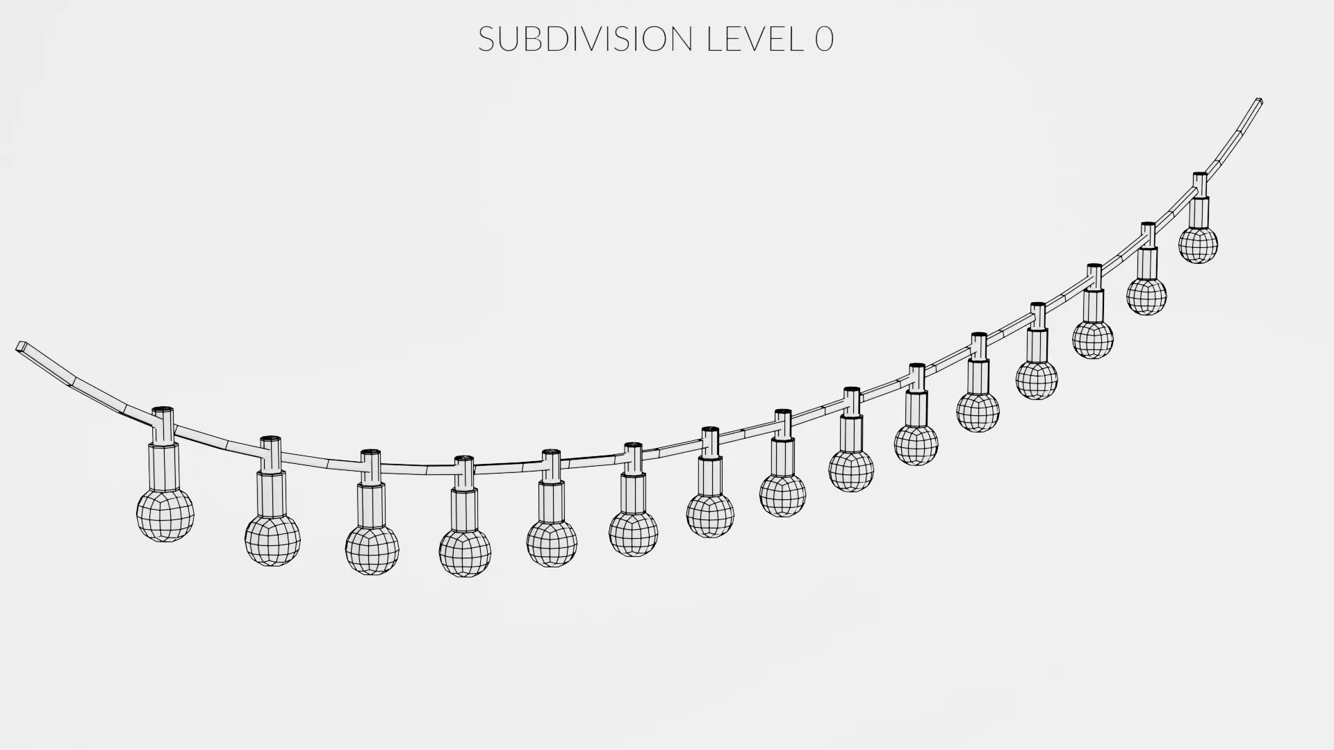 -Lightbulb Chain- Low-poly 3D model_9