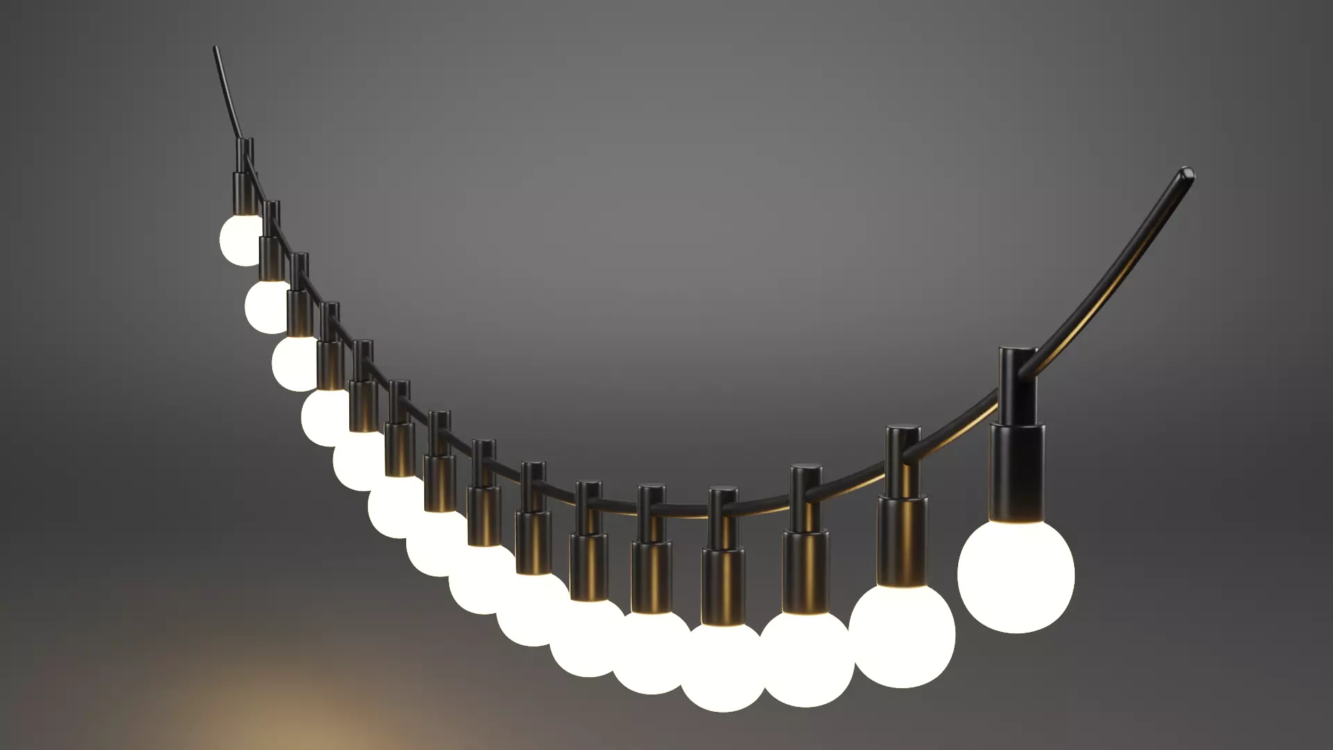 -Lightbulb Chain- Low-poly 3D model_3