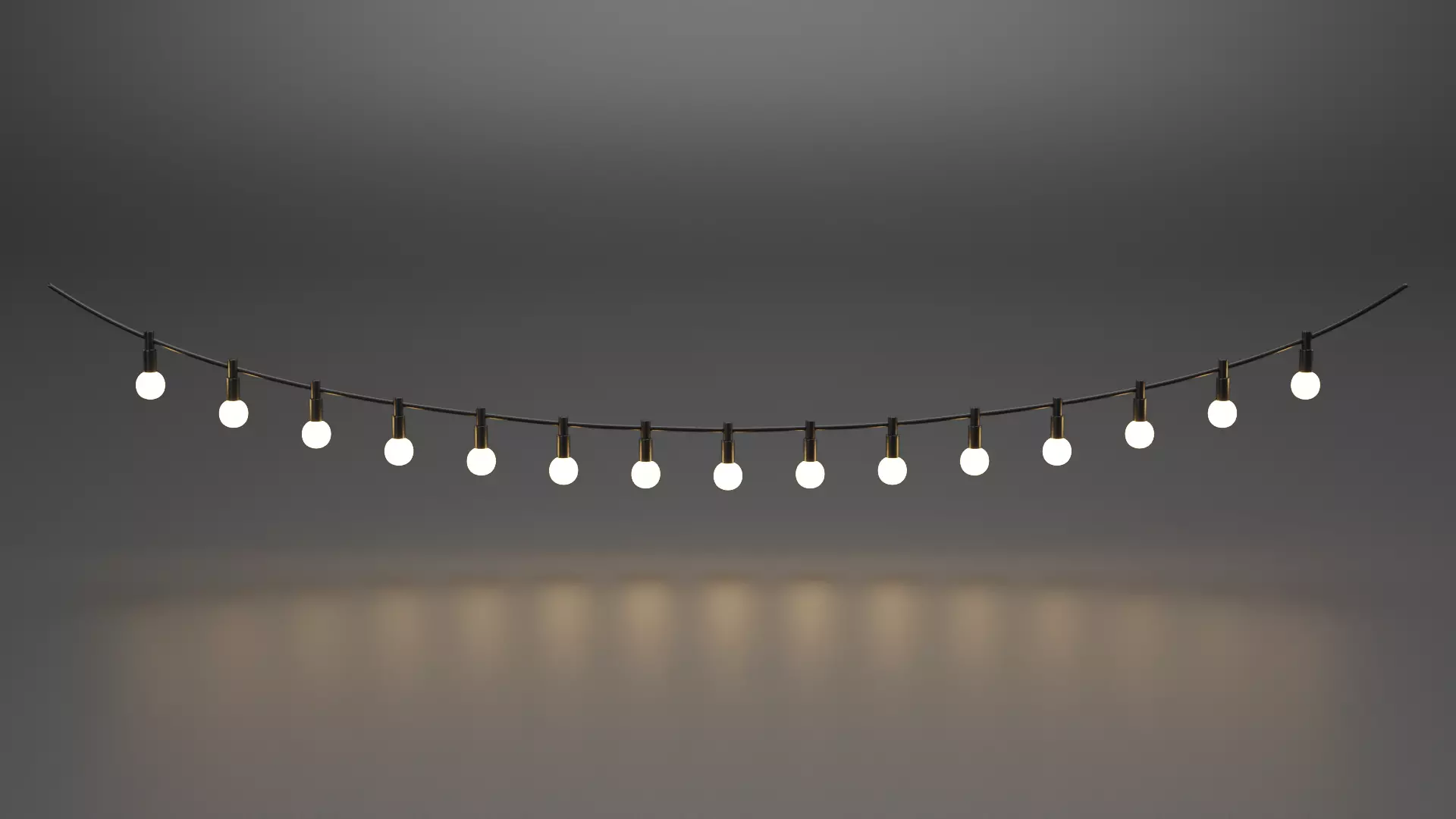 -Lightbulb Chain- Low-poly 3D model_0