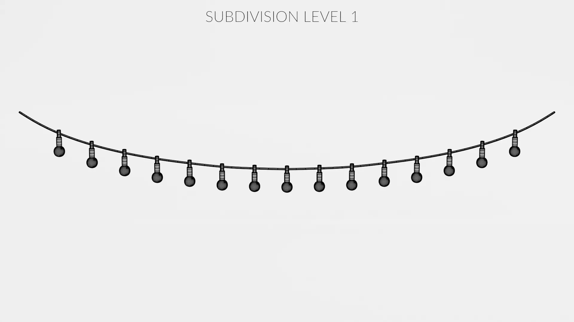 -Lightbulb Chain- Low-poly 3D model_8