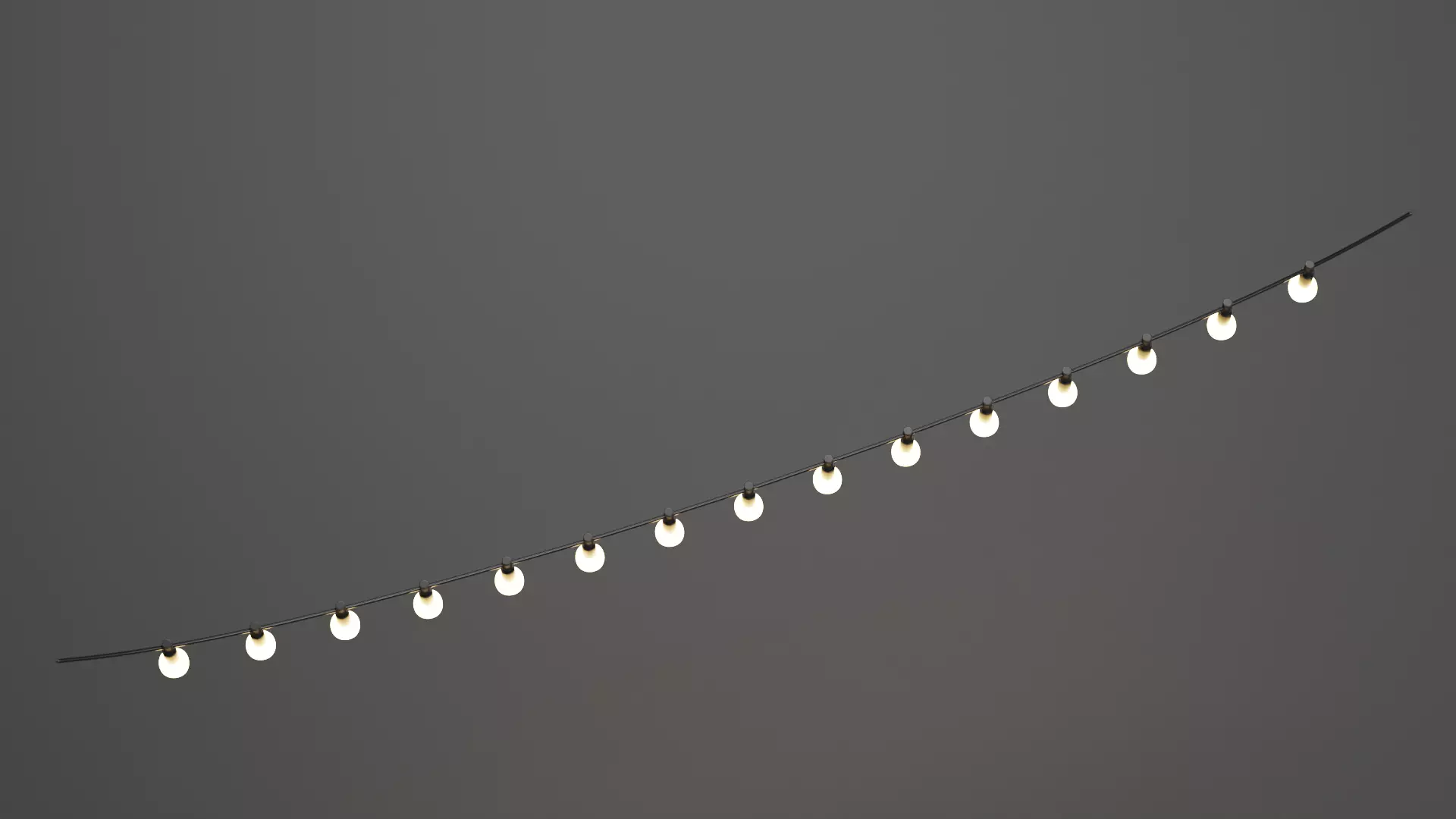 -Lightbulb Chain- Low-poly 3D model_5