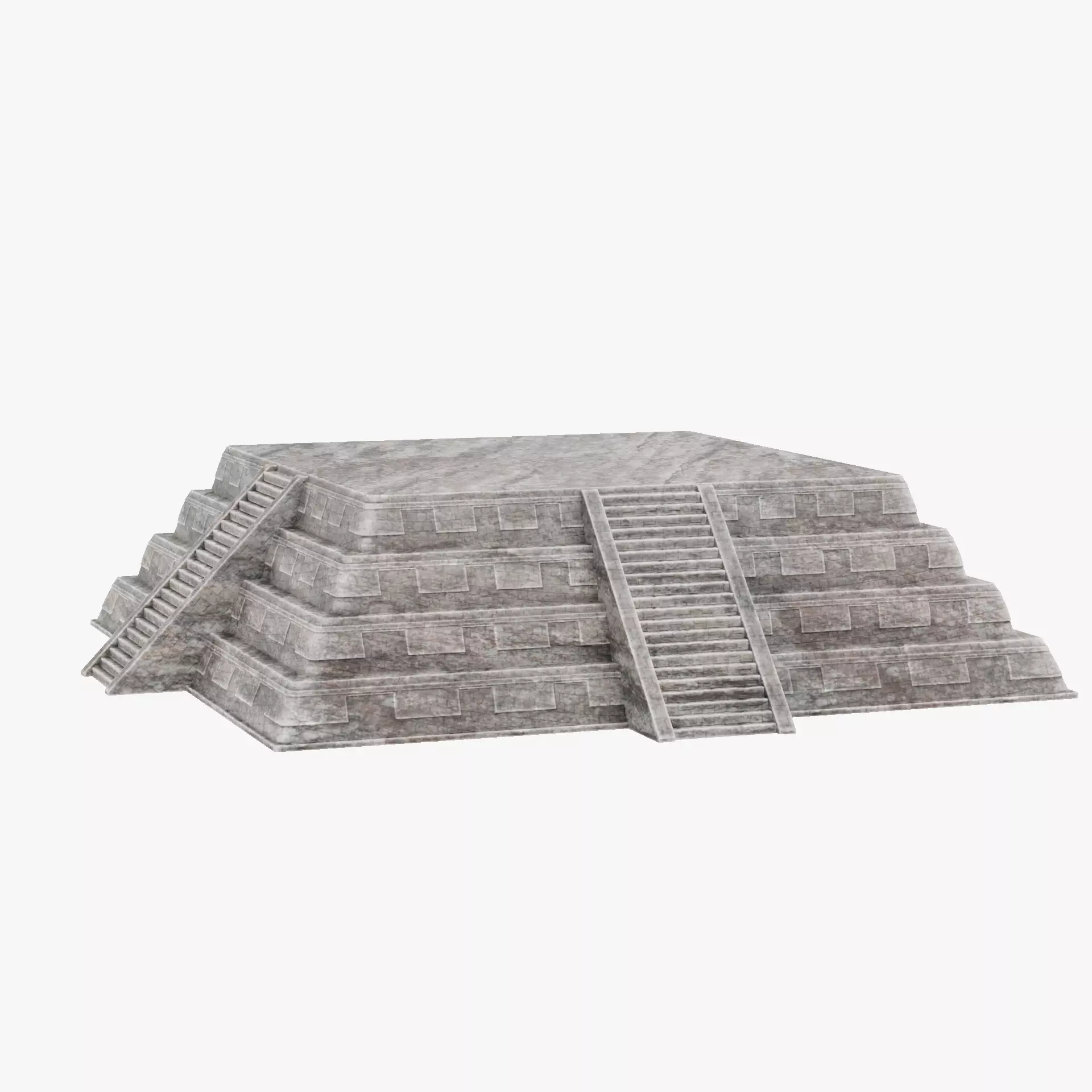 -Mayan Pyramid V3- 3D model_11