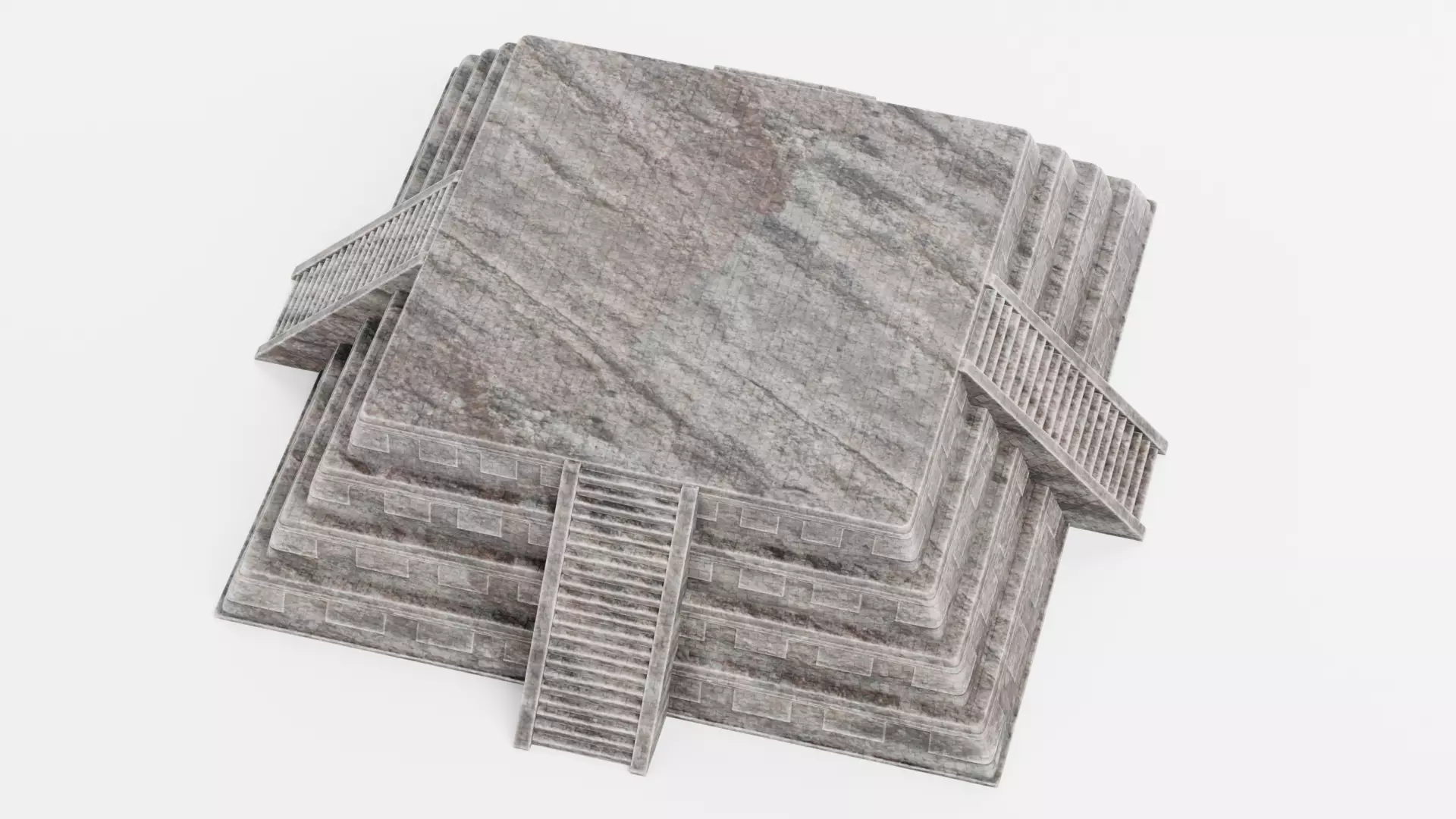 -Mayan Pyramid V3- 3D model_4