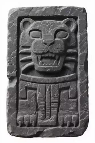 Ancient Jaguar Stone Relief 