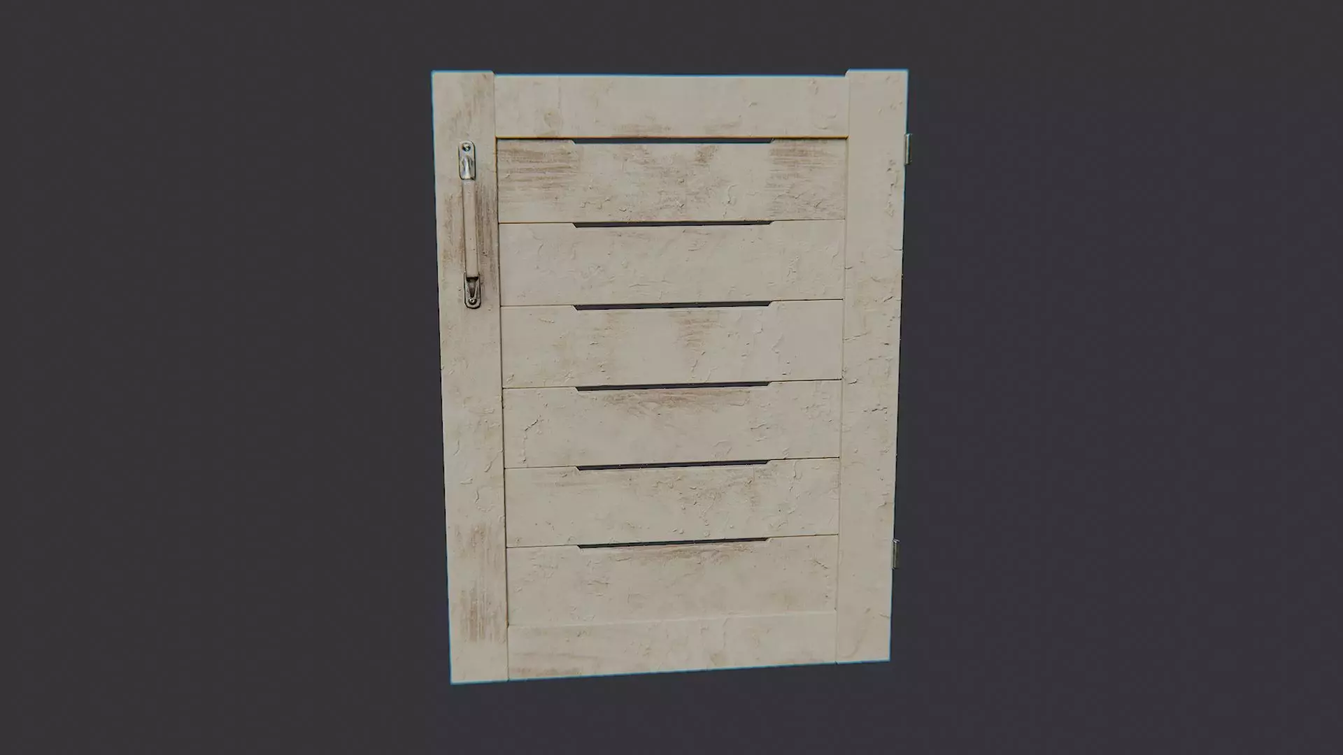 Kitchen Cabinet Door Right Rustic Wood Low-poly 3D model_2
